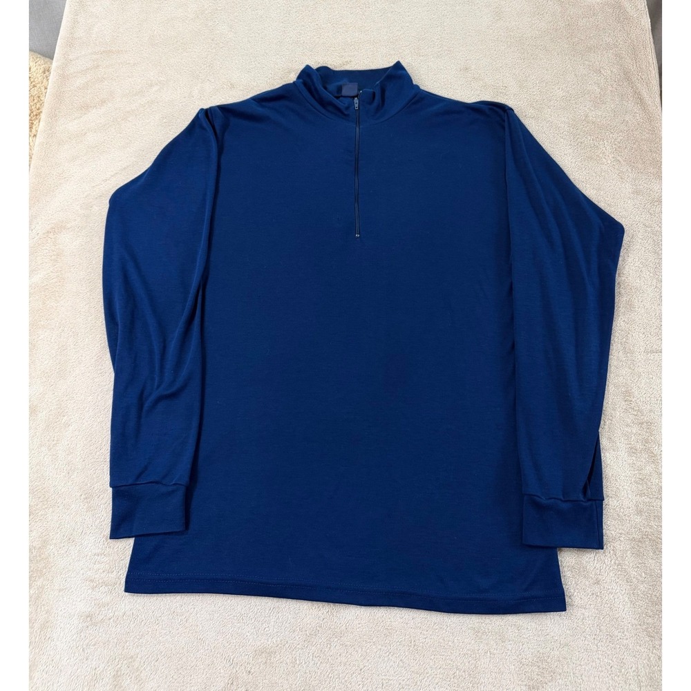 Vintage Patagonia Capilene 1/4 zip Base Layer Men L Navy blue long sleeve EUC